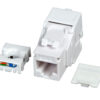 Frutto Keystone Cat.6A UTP Bianco con tappo antipolvere