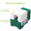 Frutto Keystone RJ45 Cat.6 UTP IDC 90° Verde