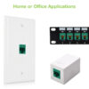 Frutto Keystone RJ45 Cat.6 UTP IDC 90° Verde