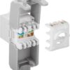 Frutto Keystone RJ45 Cat.6A UTP Tool-Free Bianco Grigio