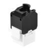 Frutto Keystone RJ45 Cat.6A UTP Tool-Free Bianco Nero