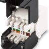 Frutto Keystone RJ45 Cat.6A UTP Tool-Free Bianco Nero