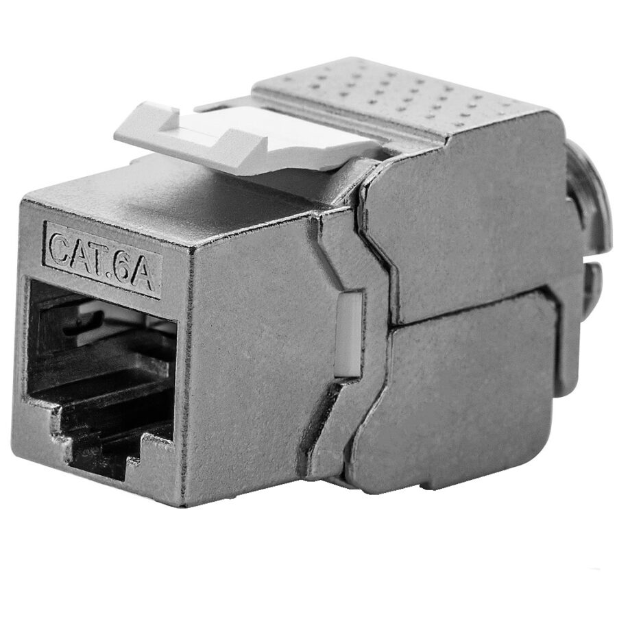 Frutto Keystone RJ45 Cat6A 10Gigabit STP 180° Tooless Slim