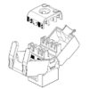 Frutto Keystone RJ45 UTP Cat. 6 Nero Toolfree