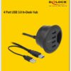Hub USB 3.0 4 porte In-Desk Diametro 6 e 8 cm