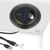 Hub USB 3.0 4 porte In-Desk Diametro 6 e 8 cm