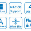 Hub USB 3.0 Ultra Slim a 4 Porte Ingresso USB-A