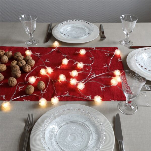 i-led-chain-snow-goobay-i-led-chain-snow-55200_1 Stringa 20 LED Palle di Neve IP20 Bianco Caldo a Batteria con Timer