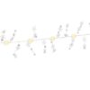 Stringa 10 LED Fiocchi di Neve IP20 Bianco Caldo a Batteria con Timer