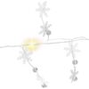 Stringa 10 LED Fiocchi di Neve IP20 Bianco Caldo a Batteria con Timer