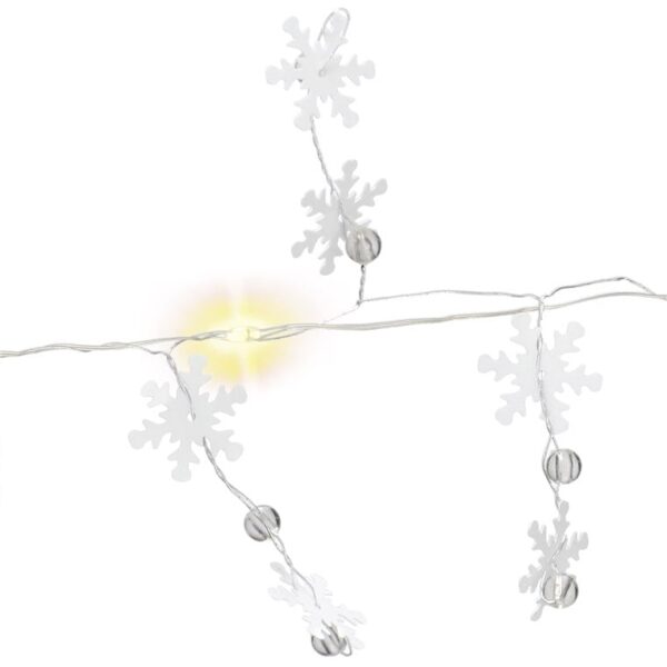 i-led-chain10flakes-goobay-i-led-chain10flakes-55208_3 Stringa 10 LED Fiocchi di Neve IP20 Bianco Caldo a Batteria con Timer