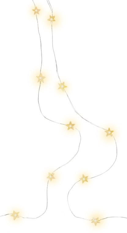 i-led-chain20star-goobay-i-led-chain20star-55193_3 20 Luci LED a Stella con Filo d'argento IP20 Bianco Caldo a Batteria con Timer