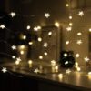 20 Luci LED a Stella con Filo d'argento IP20 Bianco Caldo a Batteria con Timer