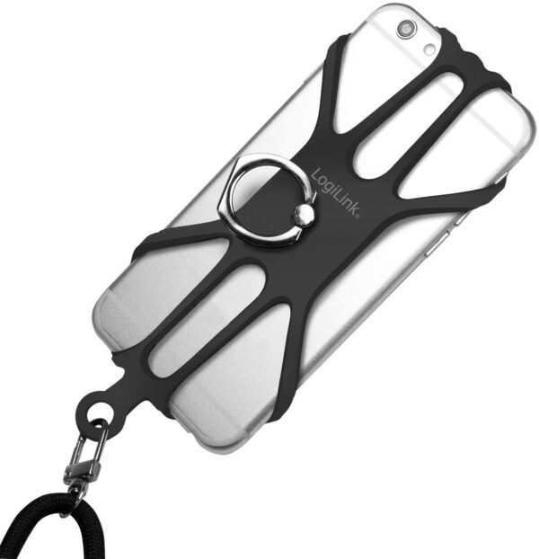 i-smart-neck-logilink-i-smart-neck-53662_8 Collare Universale per Smartphone fino a 6,7'' Silicone Nero