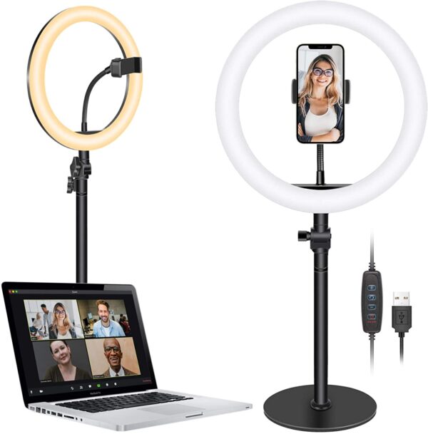 i-smart-ring25-logilink-i-smart-ring25-54116 Luce LED Anello 25cm Regolazione Luminosità Stand Smartphone