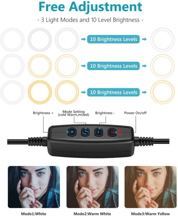 i-smart-ring25-logilink-i-smart-ring25-54116_1_1 Luce LED Anello 25cm Regolazione Luminosità Stand Smartphone