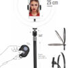 Luce LED Anello 25cm Regolazione Luminosità Stand Smartphone