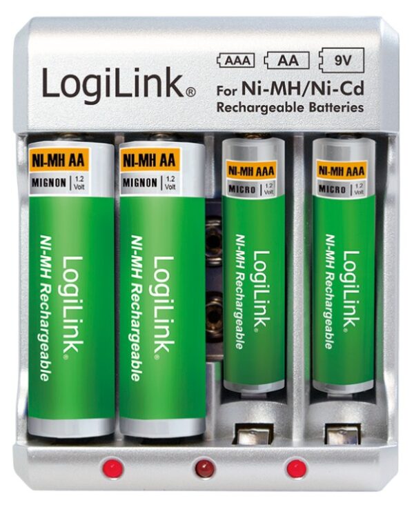 ibt-kcr0168-logilink-ibt-kcr0168-49919_4 Caricabatterie per AA / AAA / 9V Ni-MH / Ni-Cd
