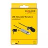 Microfono Lavalier Omnidirezionale USB Jack 3.5mm 24bit 192kHz con Clip