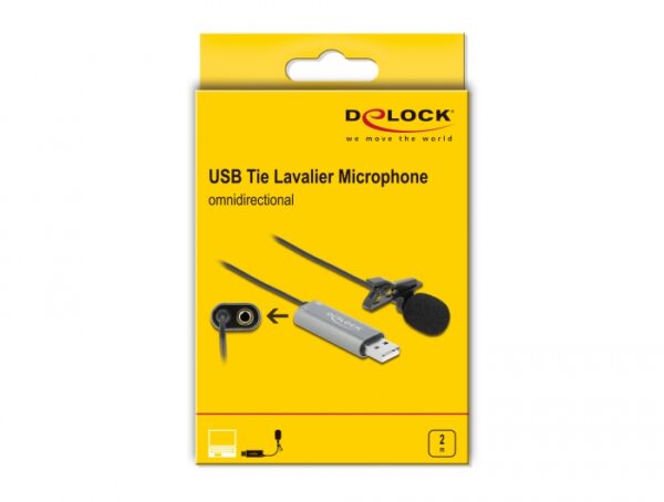icc_sh-lv-usbd-delock-icc_sh-lv-usbd-53777_1 Microfono Lavalier Omnidirezionale USB Jack 3.5mm 24bit 192kHz con Clip