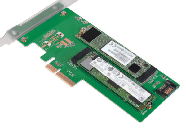 icc_x-pci-2m2-logilink-icc_x-pci-2m2-52231 Doppio Adattatore PCIe M.2 per SSD SATA e PCIe SATA
