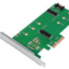 Doppio Adattatore PCIe M.2 per SSD SATA e PCIe SATA