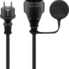 Cavo Alimentazione Schuko Maschio / Femmina da Esterno 25m Nero