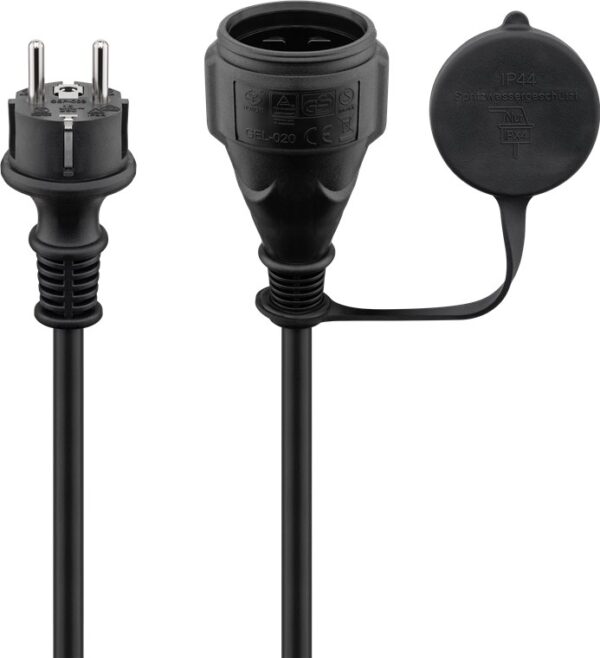 icoc_069-nc-250-goobay-icoc_069-nc-250-54913 Cavo Alimentazione Schuko Maschio / Femmina da Esterno 25m Nero