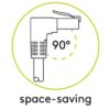 Cavo di rete Patch Connettore Angolato 90° CCA Cat.6 UTP 0,25m Nero