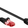 Cavo di rete Patch Connettore Angolato 90° CCA Cat.6 UTP 1m Nero