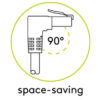 Cavo di rete Patch Connettore Angolato 90° CCA Cat.6 UTP 5m Bianco
