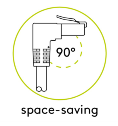 icoc_u6u-050-whl-goobay-icoc_u6u-050-whl-53747 Cavo di rete Patch Connettore Angolato 90° CCA Cat.6 UTP 5m Bianco