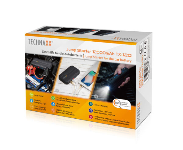 Jump Starter 12000mAh TX-120 OL Jump Starter 12000mAh per Batteria Auto, 4818