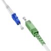 Cavo in Fibra Ottica FTTH Monomodale SC-APC (8°)/LC-UPC OS2 9/125 Simplex 1m