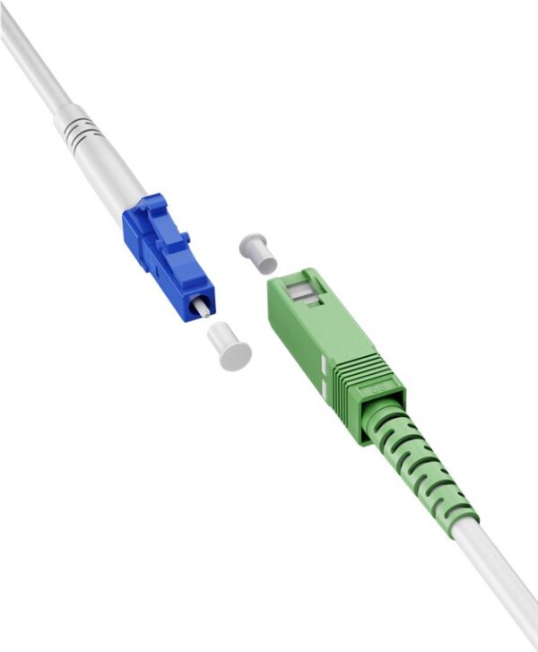 ilwl_d9-mal-010-goobay-ilwl_d9-mal-010-55807_1 Cavo in Fibra Ottica FTTH Monomodale SC-APC (8°)/LC-UPC OS2 9/125 Simplex 1m
