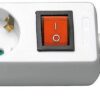 Multipresa 3 Posti Schuko con Interruttore e Cavo 3m