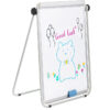Lavagna Magnetica Bifacciale Flipchart Portatile 70x100 cm con Supporto