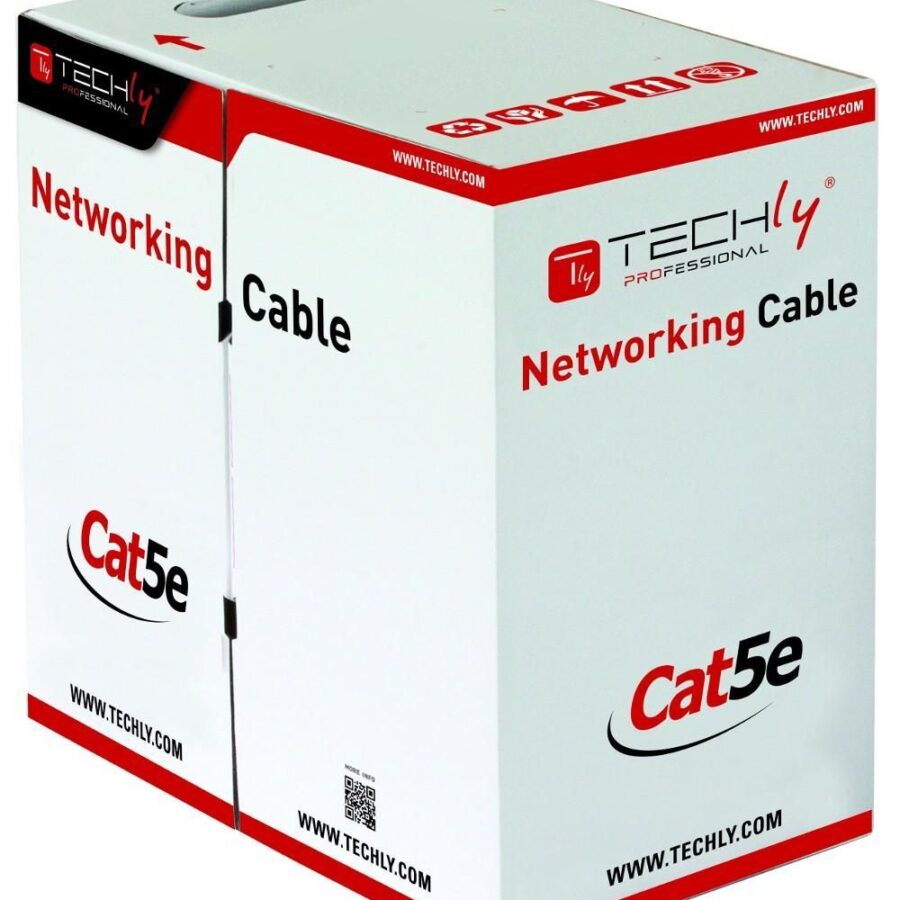 Matassa U/UTP Cavo Cat.5E CCA 305m Flessibile Grigio