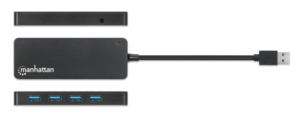 max_164900pro_5 Hub USB 3.2 Gen 1 USB-A Maschio a 4 porte USB-A Femmina Nero