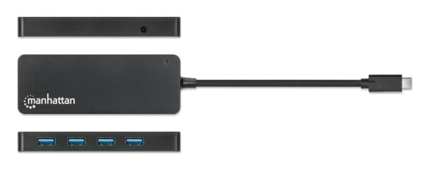 max_164924pro_5 Hub USB 3.2 Gen 1 USB-C™ Maschio a 4 porte USB-A Femmina Nero
