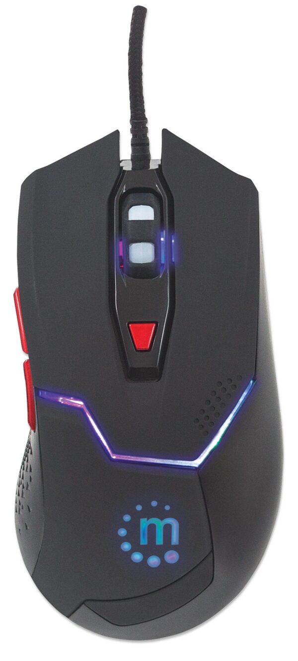 max_176071pro_6 Mouse Ottico Gaming USB 2400dpi Retroilluminazione LED RGB
