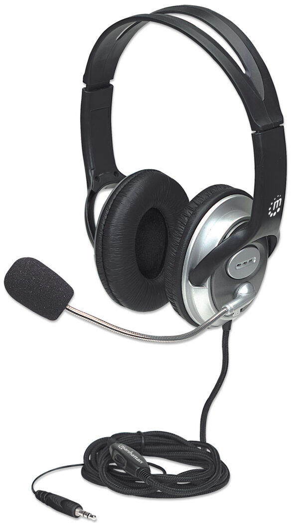 max_179942pro Cuffia Stereo Classica con Microfono 1x3.5mm