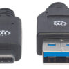 Cavo USB 3.1 tipo A Maschio / USB-C Maschio 3m Nero