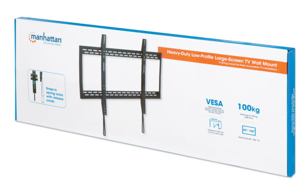 max_461993box Staffa a Muro Slim Fissa TV LED LCD 60-100''