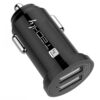Mini Caricatore da Auto 2 Porte USB-A 12W/2.4A Nero