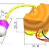 Mini Sensore di Movimento LED Infrarossi da Incasso DIP Switch