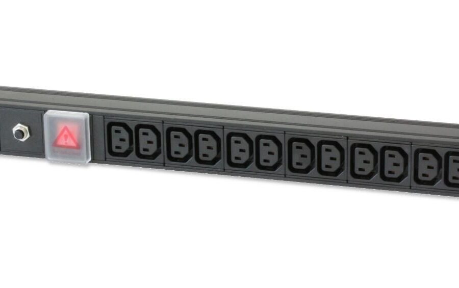 Multipresa 12 Posti VDE da Rack 19'' con Interruttore Spina C20 1U