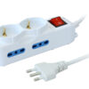 Multipresa 4 Posti Italiana Bipasso / 2 Schuko con Interruttore