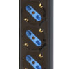 Multipresa 4 Posti Italiana Bipasso con Interruttore Nero