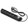 Multipresa 6 Posti Schuko con Interruttore e Cavo 1,5m Nero